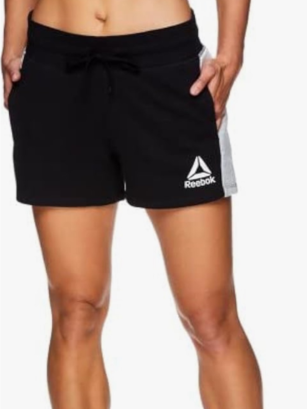 Reebok Black and White Athletic Shorts
